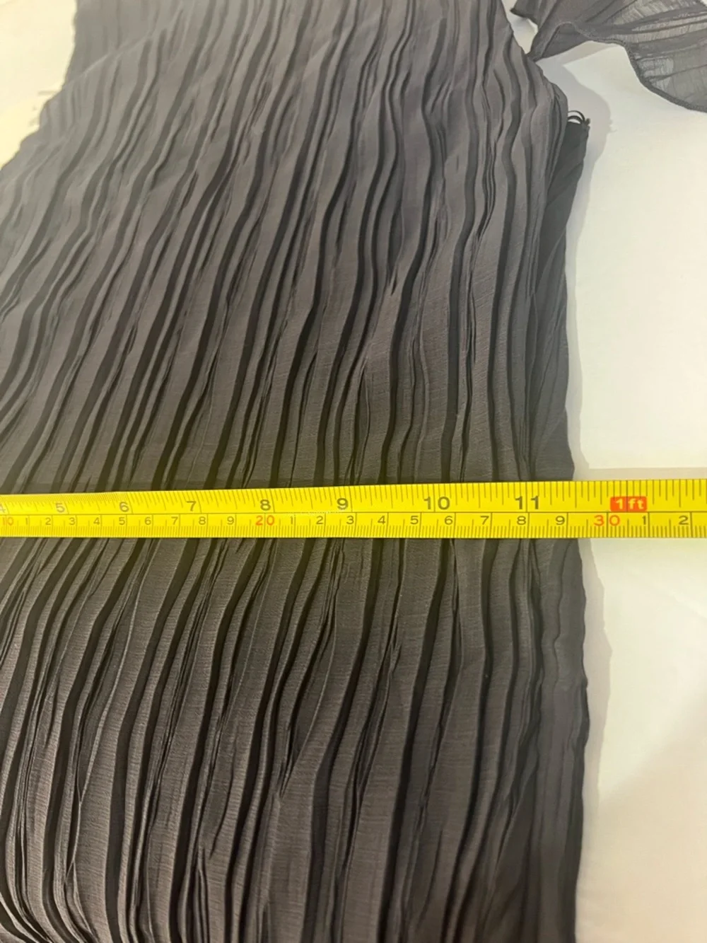 ZARA Crinkle-pleated Navy/Black Ruffle Hem Sleeveless Dress. S NWT - Picture 13 of 16